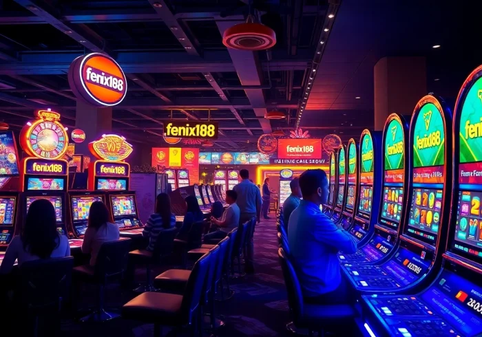 Explore the thrilling world of online gaming at fenix168 with vibrant slot machines and engaging players.