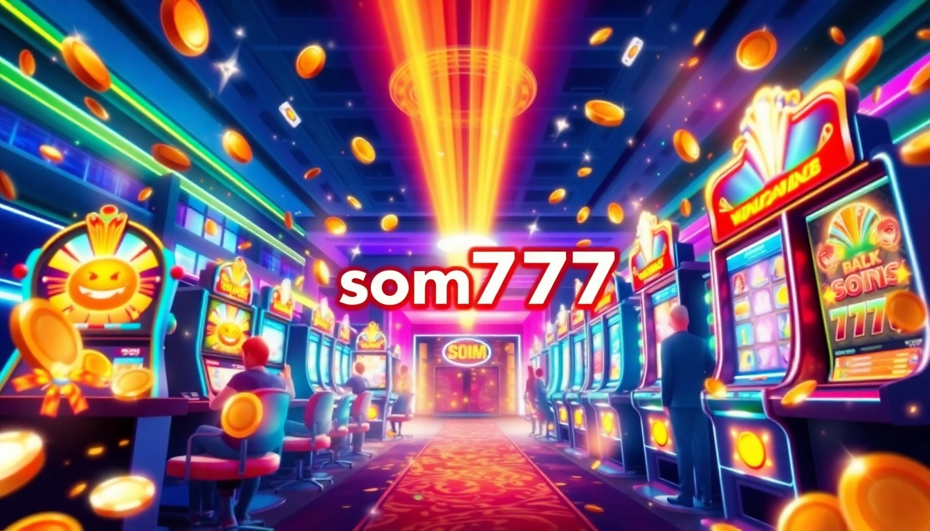 Experience the thrill of winning with som777's vibrant gaming atmosphere featuring dynamic slots and joyful players.