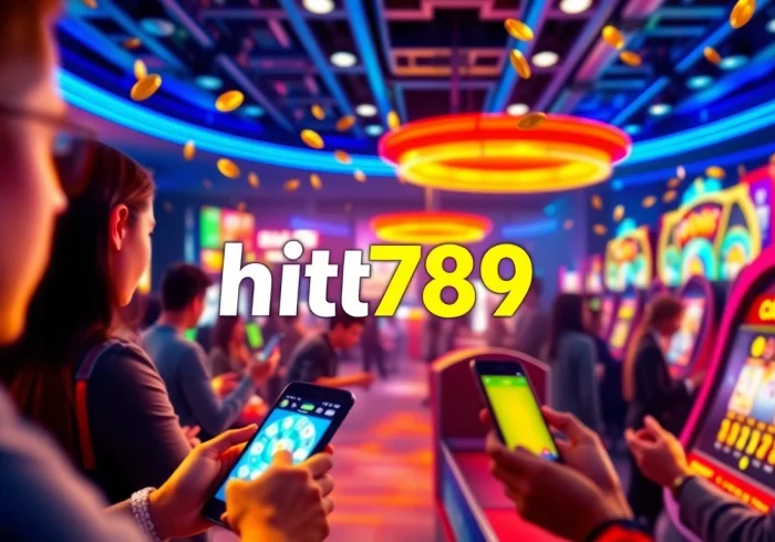 Experience the excitement of hit789 with vibrant lottery tickets and engaging players in action.