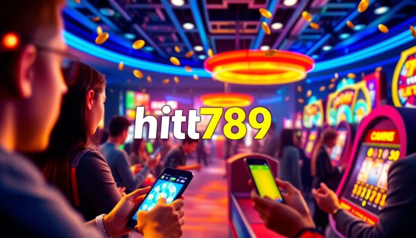 Experience the excitement of hit789 with vibrant lottery tickets and engaging players in action.