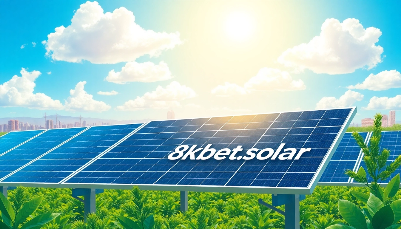 View the innovative solar energy system at 8kbet.solar highlighted against a bright sunny backdrop.