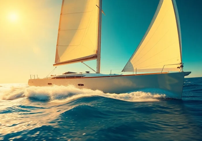 Experience the exhilarating performance of the J88 sailboat gliding through vibrant blue waters.